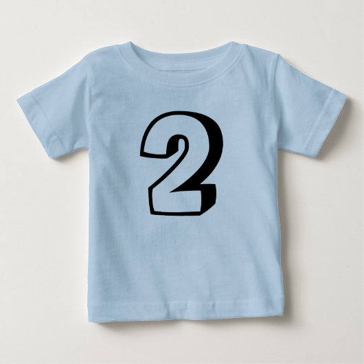 2歳の誕生日Tシャツ(ベビー用) ベビーTシャツ (正面)