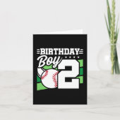 2歳の野球パーティーテーマ2歳の誕生日ボーイ カード (正面)