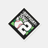 2歳の野球パーティーテーマ2歳の誕生日ボーイ スタンダードカクテルナプキン (角)