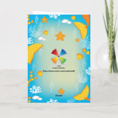 2歳の黒人の人魚  |ハッピーバースデーカード カード (裏面)