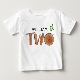 2歳の2歳の誕生日名前をカスタムする ベビーTシャツ