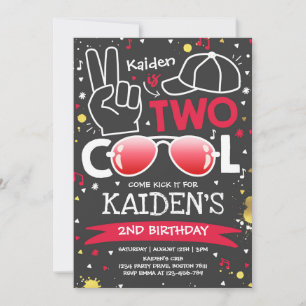 2歳クールの誕生日パーティー2クール歳の誕生日  招待状