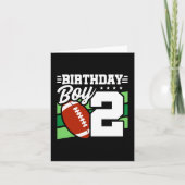 2歳サッカーパーティーテーマ2nd誕生日ボーイ カード (正面)