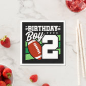 2歳サッカーパーティーテーマ2nd誕生日ボーイ スタンダードカクテルナプキン (インサイチュ)