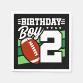 2歳サッカーパーティーテーマ2nd誕生日ボーイ スタンダードカクテルナプキン (正面)