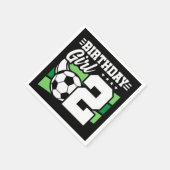 2歳サッカーパーティー2歳の誕生日ガール スタンダードカクテルナプキン (角)