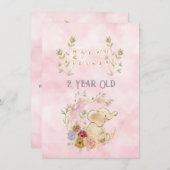 2歳ハッピーバースデー象ベビーガール (正面/裏面)