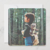 2歳モダンの2歳の誕生日パーティー男の子フォトカード 招待状 (裏面)