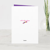 2歳任意の年齢レディバード紫色のピンク カード (裏面)