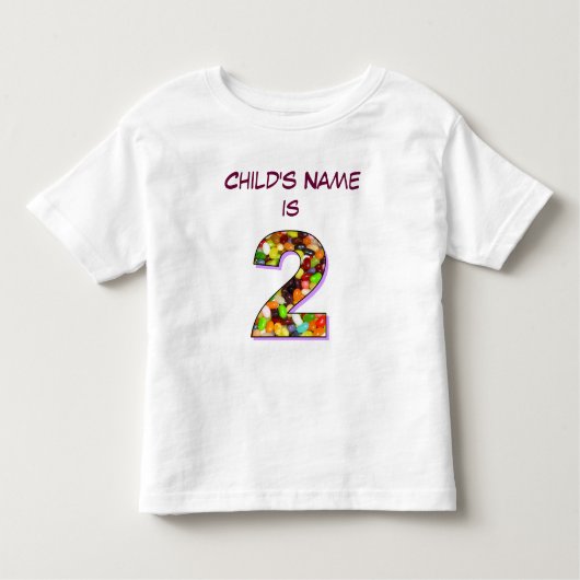 2歳児のためのパーソナライズなTシャツ トドラーTシャツ (正面)