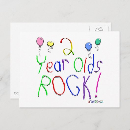 2歳児の石! ポストカード (正面/裏面)