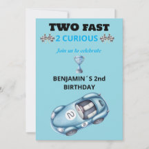 2歳誕生日おめでとう レーシングカード招待状