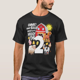 2歳農家2ファームテーマ2歳アニメーション Tシャツ