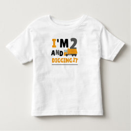 2歳2歳の誕生日建築少年2歳 トドラーTシャツ