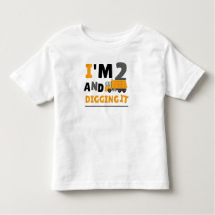 2歳2歳の誕生日建築少年2歳 トドラーTシャツ