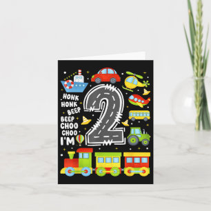 2歳 男の子 女の子 こども 2歳誕生日 乗り物 カード