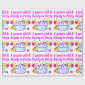 2歳、誕生日の女 ラッピングペーパー (フラット)