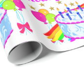 2歳、誕生日の女 ラッピングペーパー (ロールコーナー)