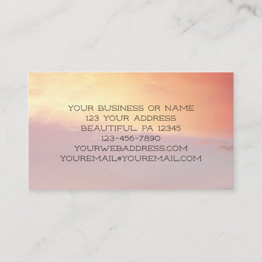 2歴代記7:14わたしのもし民祈、聖書の聖句 名刺 (裏面)