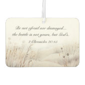 2歴代誌20:15バトルは神の聖句である カーエアーフレッシュナー (裏面)