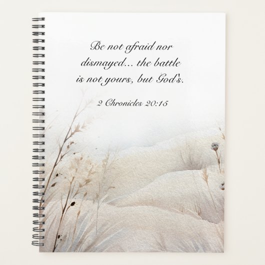 2歴代誌20:15バトルは神の聖句である プランナー手帳 (正面)