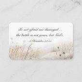 2歴代誌20:15バトルは神の聖句である 名刺 (正面)