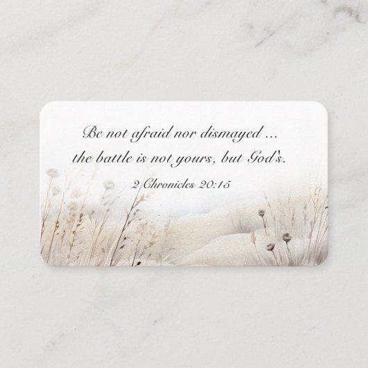 2歴代誌20:15バトルは神の聖句である 名刺 (正面)