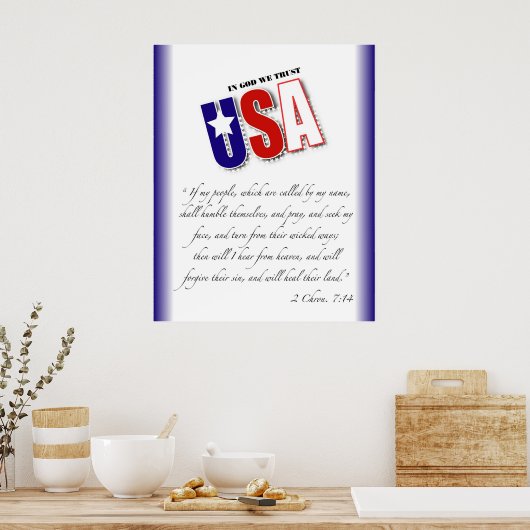 2歴代誌7:14ポスター ポスター (キッチン)