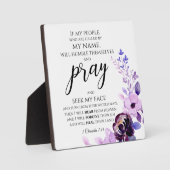 2歴代誌7:14私のもし民クリスチ祈ャン フォトプラーク (正面)