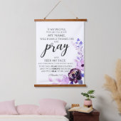 2歴代誌7:14私のもし民クリスチ祈ャン 吊り下げ型タペストリー (寝室)