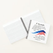 2歴代誌7:14私もしの民は米国国旗 ノートブック (内部)