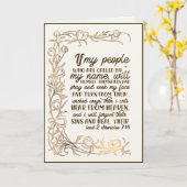 2歴代誌7:14私もしの民祈 カード (黄色い花)