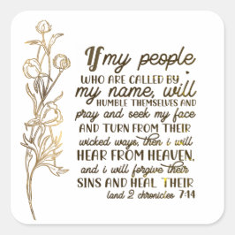 2歴代誌7:14私もしの民祈 スクエアシール