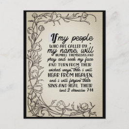 2歴代誌7:14私もしの民祈 ポストカード