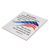 2歴代誌7:14聖なる書物、 経典、アメリカ国旗 タイル (側面)