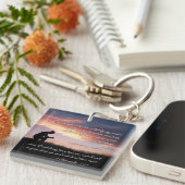 2歴代誌7:14聖書の聖句の人がひざまずき祈て キーホルダー (正面右)