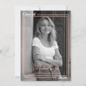 2段組み卒業発表 案内状 (正面)