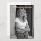 2段組み卒業発表 案内状 (正面/裏面)