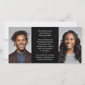 2段階式2段階式白黒共同写真 案内状 (裏面)