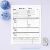 2段階認証を使用した詳細なパスワードトラッカー チラシ (シングル)