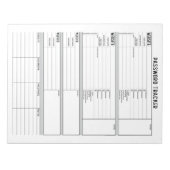 2段階認証を使用した詳細なパスワードトラッカー ノートパッド (正面)