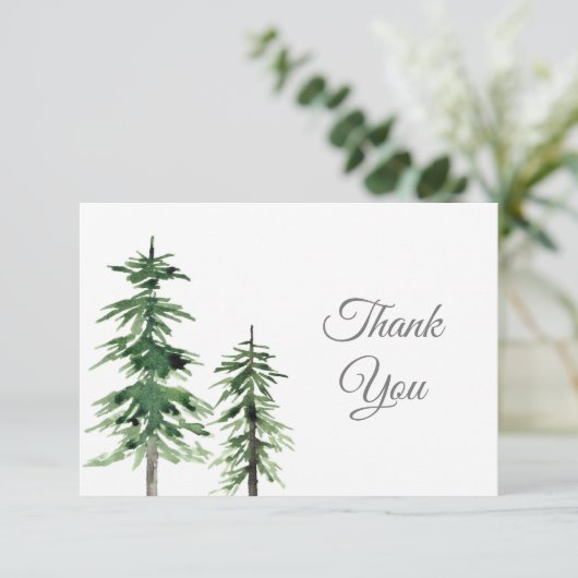 2水彩松 サンキューカード (スタンド正面)