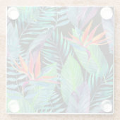 2水彩画の極楽鳥 ガラスコースター (裏面)