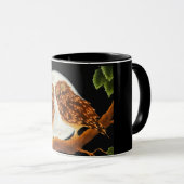 2泊分のフクロウが月に照らされたブランチ マグカップ (正面右)