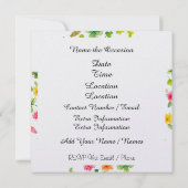 #2洗練されたポップ・アートのアートレディフローラ招待状 招待状 (裏面)