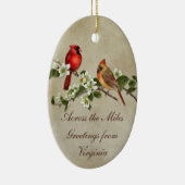 #2深紅色ズ・ドッグウッズ・アクロス・ザ・マイルズ・クリスマス セラミックオーナメント (右)