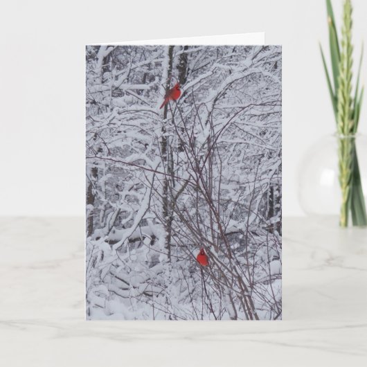 2深紅色7x5クリスマスカード シーズンカード (正面)