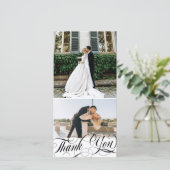 2渦巻形の枚の写結婚真を脚本 サンキューカード (スタンド正面)