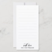 2渦巻形の枚の写結婚真を脚本 サンキューカード (裏面)