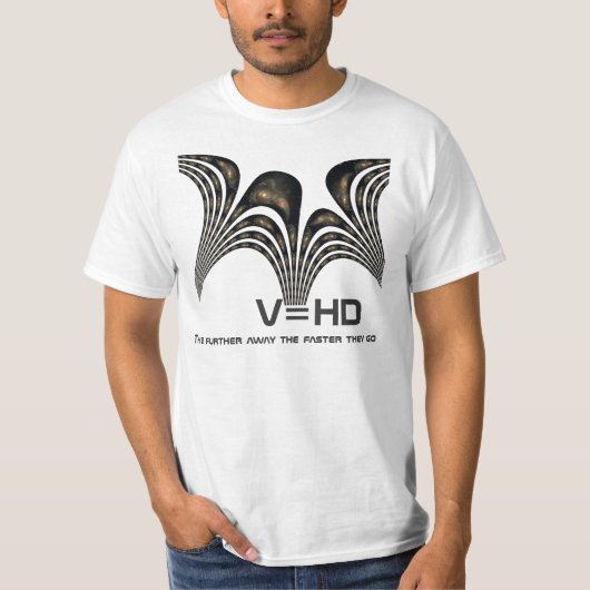 2渦状銀河のハッブルの法律のTシャツ Tシャツ (正面)